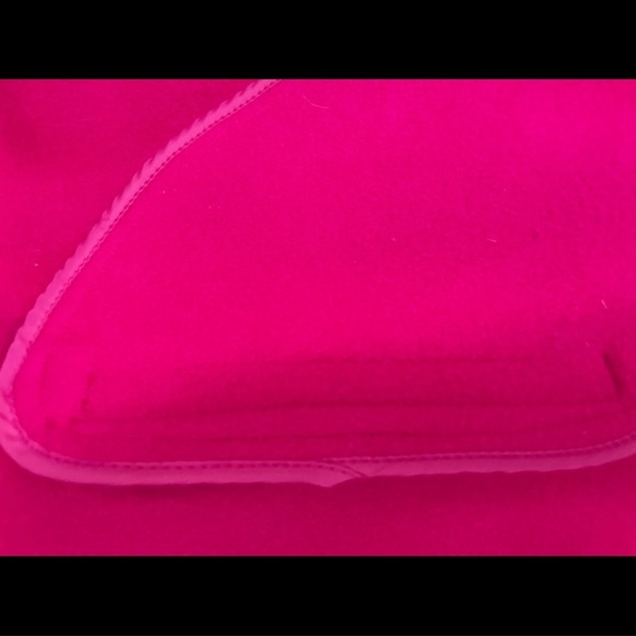 Hot Pink Wing Collar Wool Jacket - Solid - Open Front - Bright - Picture 8 of 16